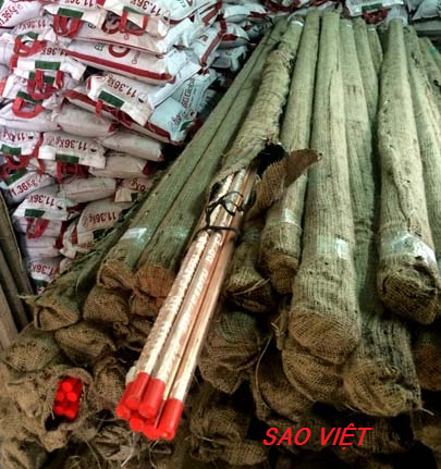 Cọc tiếp địa thép mạ đồng nhập khẩu Ấn Độ cung cấp bởi Công nghệ mới Sao Việt - Nhà chống sét chuyên nghiệp tại Thái Bình
